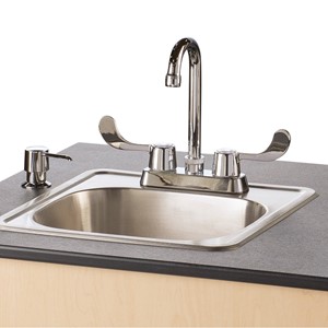 Lil Deluxe Child Height Double Basin Portable Sink - Faucet